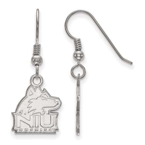 Sterling Silver Northern Illinois University Dangle Earrings - Picture 1 of 3